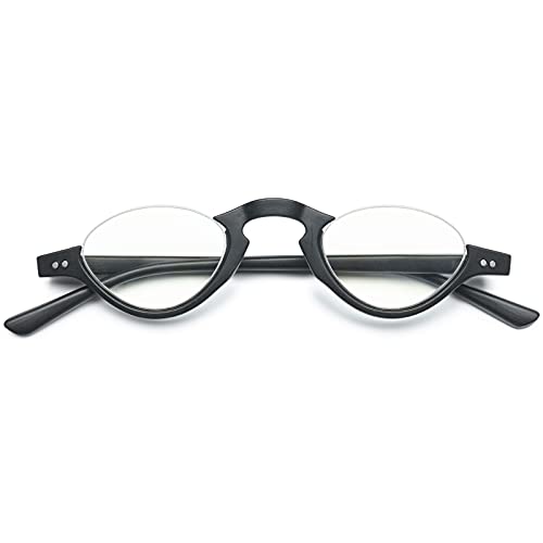 VEVESMUNDO Anti Blaulicht Lesebrille Damen Herren Modern Federscharnier Computerbrille Blaulichtfilter Lesehife Sehhilfe Brille mit sehstärke (Schwarz, 1.0) von VEVESMUNDO