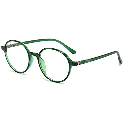 VEVESMUNDO Blaulichtfilter Lesebrille Runde Retro Groß Damen Herren Anti Blaulicht Lesehilf Sehhilfe Brille +1.0,+1.5,+2.0,+2.5,+3.0,+3.5,+4.0 (1 Stück Grün Lesebrille, 1.5) von VEVESMUNDO