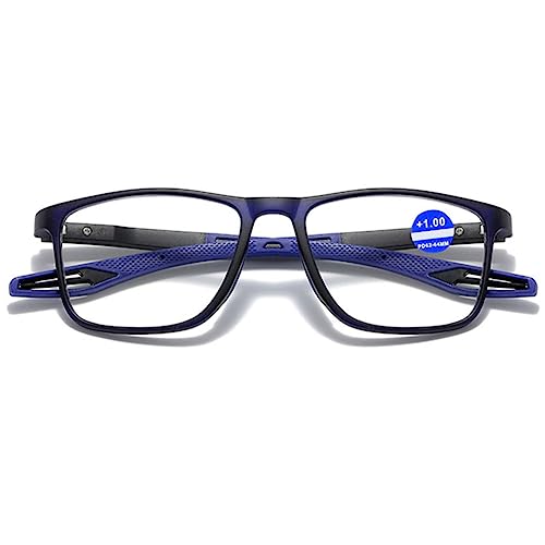VEVESMUNDO Blaulichtfilter Lesebrille Sportliche TR90 Leicht Sport Herren Damen Lesehilfe Sehhilfe Brille (1 Stück Blau, 1.5) von VEVESMUNDO