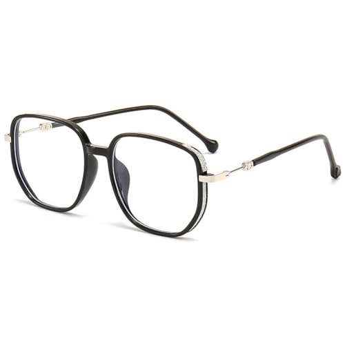 VEVESMUNDO Blaulichtfilter Lesebrillen Damen Herren Quadratisch Groß Nerdbrille Anti Blaulicht Lesehilfe Sehhilfe Brillen +1.0,+1.5,+2.0,+2.5,+3.0,+3.5,+4.0 (1 Stück Schwarz, 1.5) von VEVESMUNDO