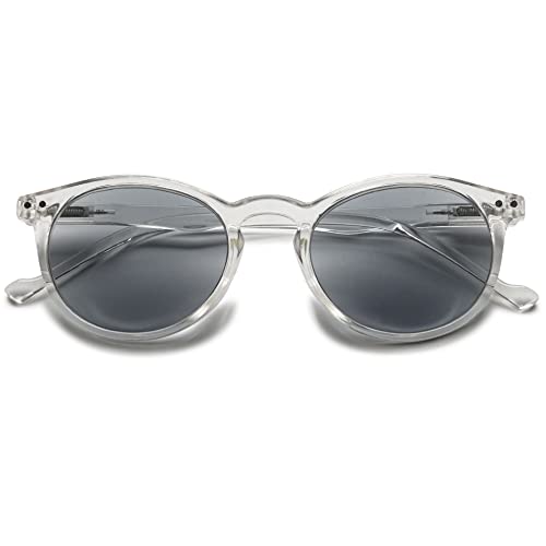 VEVESMUNDO Getönt Lesebrille Sonnenlesebrille Sonnenschutz Lesehilfe Sehhilfe Sonnenbrille mit sehstärke Damen Herren (+1.0, 1 Stück Transparent Grau Sonnenlesebrille) von VEVESMUNDO