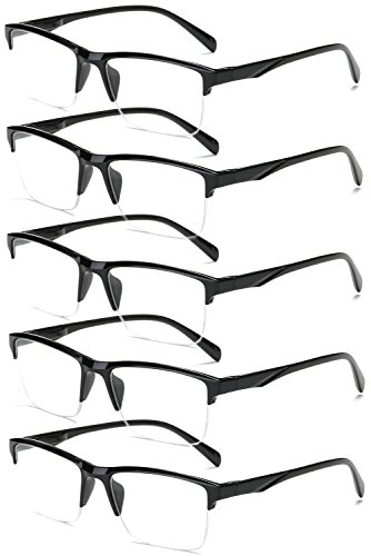 VEVESMUNDO Halbrand Lesebrille Herren Damen Modern Halbrahmen Lesehilfe Sehhilfen Brillen +0.75,+1.0,+1.25,+1.5,+1.75,+2.0,+2.25,+2.5,+2.75,+3.0,+3.25,+3.5,+3.75,+4.0 von VEVESMUNDO