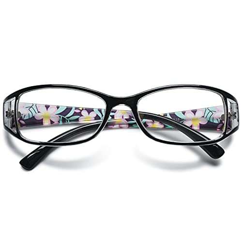 VEVESMUNDO Damen Lesebrille Blumen Katzenaugen Vintage Groß Lesehilfe Sehhilfe Modern Brillen mit Dioptrien 1.0 1.25 1.5 1.75 2.0 2.25 2.5 2.75 3.0 3.5 4.0 4.5 5.0 5.5 6.0 von VEVESMUNDO