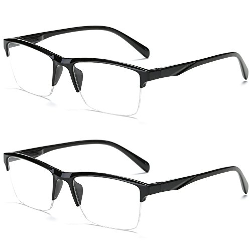 VEVESMUNDO Halbrand Lesebrille Herren Damen Modern Halbrahmen Lesehilfe Sehhilfen Brillen +0.75,+1.0,+1.25,+1.5,+1.75,+2.0,+2.25,+2.5,+2.75,+3.0,+3.25,+3.5,+3.75,+4.0 von VEVESMUNDO