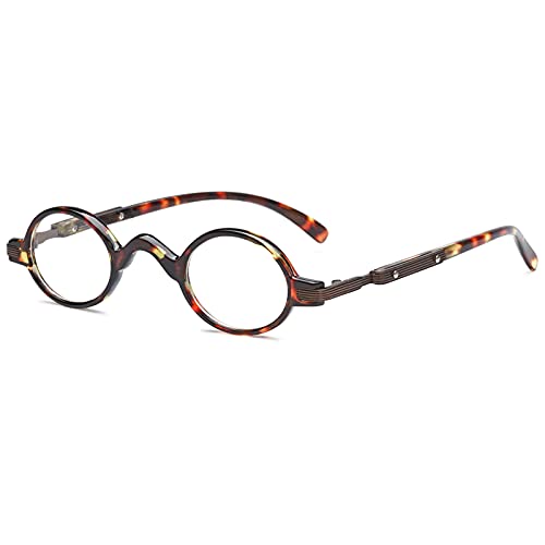 VEVESMUNDO Lesebrillen Herren Damen Retro Runde Klassische Vollrandbrille Arbeitsplatzbrille Vintage Klar Lesehilfe Sehhilfe Brillen mit Sehstärke (1 Stück Schildpatt Lesebrille, 1.5) von VEVESMUNDO