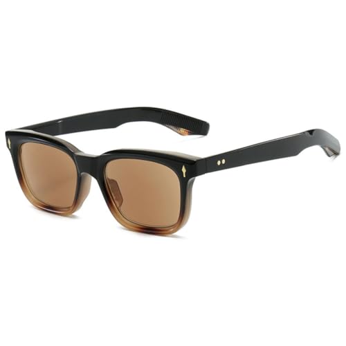 VEVESMUNDO Rechteckig Sonnenlesebrille Getönt Blaulichtfilter Sonnenbrille Lesebrille mit Sonnenschutz Herren Damen (1 Stück Schwarz&Braun Sonnenlesebrille, +1.0) von VEVESMUNDO