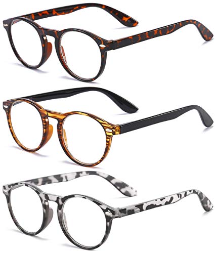 VEVESMUNDO Retro Lesebrillen Damen Herren Vintage Lesehilfe Sehhilfe Arbeitsplatzbrille Nerdbrille Hornbrille mit Stärke von VEVESMUNDO