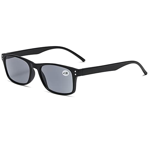 VEVESMUNDO Sonnenlesebrille Getönt Lesebrille Damen Herren Lesehilfe Sehhilfe mit UV-Sonnenschutz (+1.0, 1 Stück Matt Schwarz Sonnenlesebrille) von VEVESMUNDO