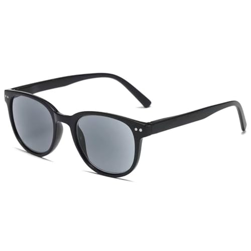 VEVESMUNDO Sonnenlesebrille Lesebrille Retro Runde Damen Herren Getönt Sehhilfe Sonnenbrille mit sehstärke +1.0,+1.5,+2.0,+2.5,+3.0,+3.5,+4.0 (+3.5, 1 Stück Schwarz Sonnenlesebrille) von VEVESMUNDO