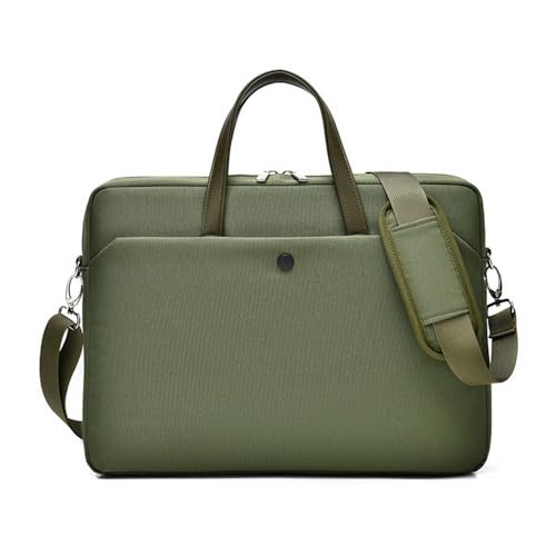Niedliche Cartoon-Laptoptasche 13-14,1 Zoll, 15-16,1 Zoll Damen-einfache Handtasche 180° Vollöffnung Notebook-Laptoptasche,Grün,15.6,16.1,inch von VEWSSDC