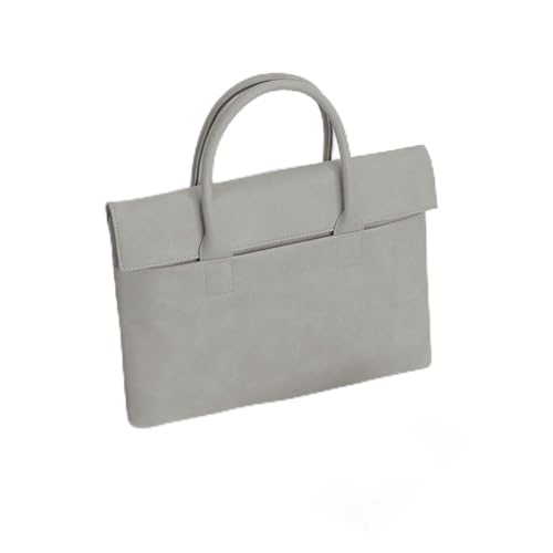Stilvolle, wasserdichte Laptop- und Tablet-Taschen aus PU für Männer und Frauen. Geeignet für Aktentaschen und Handtaschen mit 12 Zoll, 13–13,3 Zoll, 14–15 Zoll und 15,6–16 Zoll, Hellgrau + Aufbew von VEWSSDC