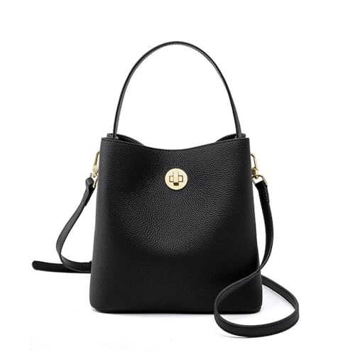 VEWSSDC 2025 Damenhandtasche Lady Messenger Pendler Leder Handtasche Weibliche Crossbody,Schwarz,22 * 13 * 22.5cm von VEWSSDC