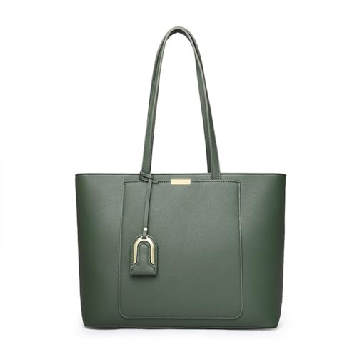 VEWSSDC 2025 Modische Damen Business Große Kapazität Tote Bag Umhängetasche Einkaufstasche,Grün,32 * 11 * 27cm von VEWSSDC