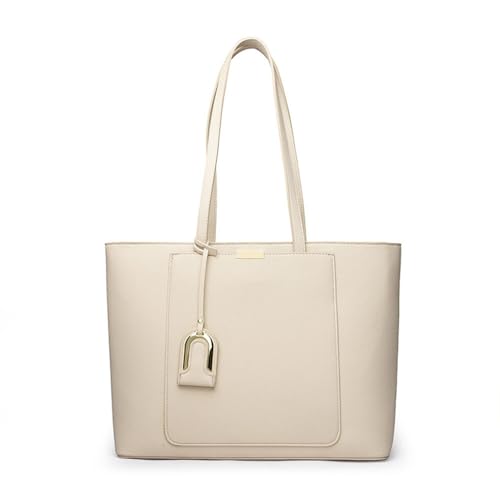 VEWSSDC 2025 Modische Damen Business Große Kapazität Tote Bag Umhängetasche Einkaufstasche,off,weiß,32 * 11 * 27cm von VEWSSDC