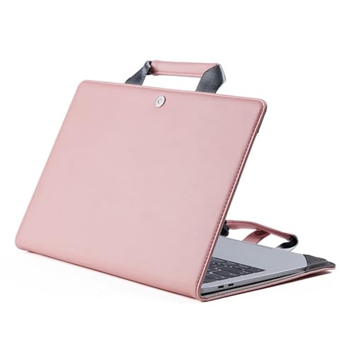 VEWSSDC Business-Laptoptasche, modische Notebooktasche für 12-Zoll-Notebooks, Leder-Computertasche, Pink, 12 Zoll von VEWSSDC