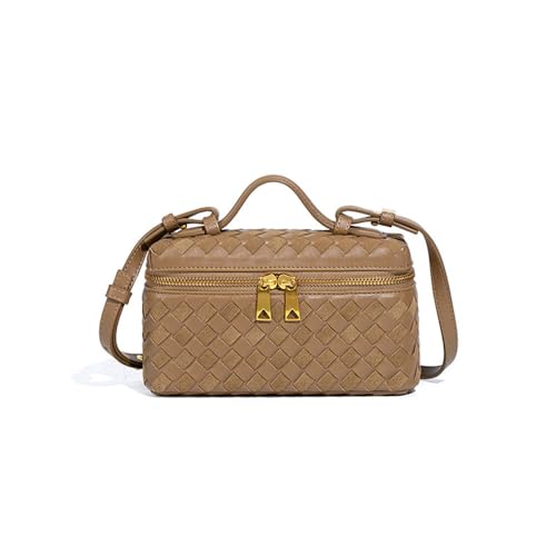 VEWSSDC Damen Leder Umhängetasche Retro Unterarm Vielseitige Schultertasche Modische Umhängetasche,Braun,22 * 7 * 13cm von VEWSSDC