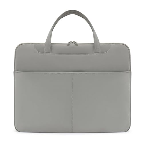 VEWSSDC Herren und Damen Tablet Aktentaschen Business Laptop Taschen 16 Zoll, 4-Fach stilvolle Handtaschen, Hellgrau, 32 * 4 * 42 cm von VEWSSDC