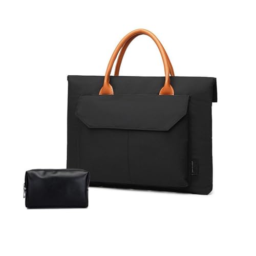 VEWSSDC Stilvolle Laptoptasche aus Polyester, geeignet für 14 Zoll, 15,6–16 Zoll, robuste Umhängetasche mit großem Fassungsvermögen, Hellgrau, 14 Zoll von VEWSSDC