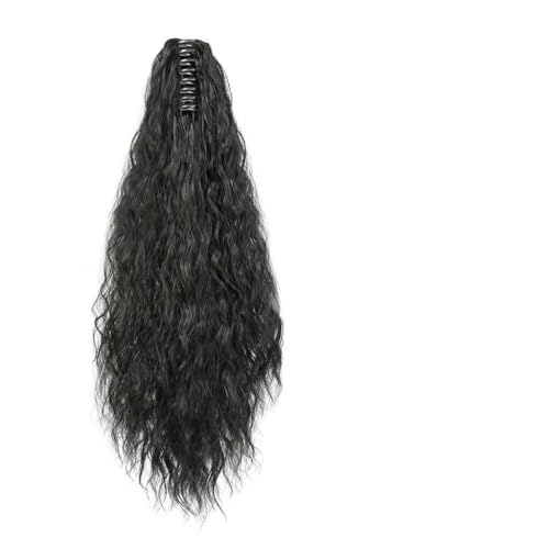 Chignon 22 Zoll Unordentliches Brötchen Lange Wellige Locken Synthetisches Brötchen Klaue Clip Pferdeschwanz Haarverlängerung Brötchen Frauen Haarschmuck Duttstück (SU88 1B) von VEXDOSLE