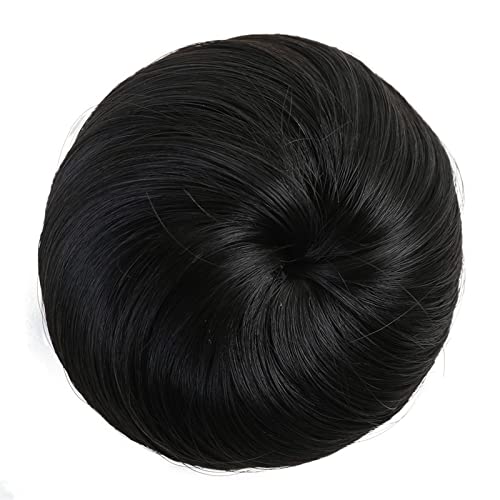 Haarknoten, Kunsthaar, Donut-Dutt mit elastischem Band, Pferdeschwanz-Verlängerung, Haarspange, Perücke, Pferdeschwanz, Kopfbedeckung für Damen, Duttstück (2) von VEXDOSLE