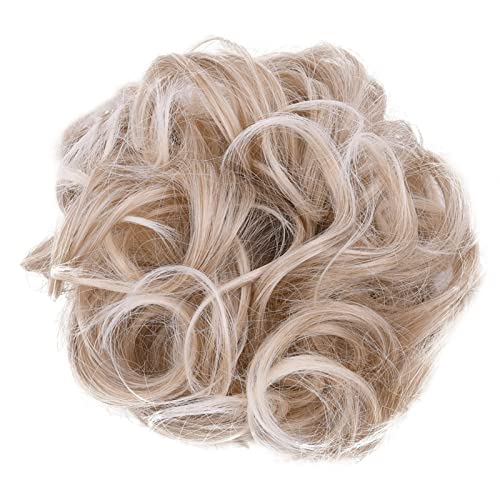 Haarknoten 1 Pack Synthetische Donut Brötchen Messy Brötchen Haar Scheiben Lockige Wellenförmige Stirnbänder Frauen Brötchen Perücke Synthetische Perücke Haar Extensions Haarknoten stück(24T613) von VEXDOSLE