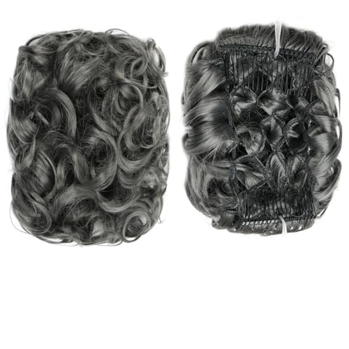 Haarknoten Synthetische Messy Brötchen Perücke Haar Stücke Wellenförmige Lockige Rolle Pferdeschwanz Haar Extensions Brötchen Haar Kamm Frauen Brötchen Perücke Haarknoten stück(0403) von VEXDOSLE