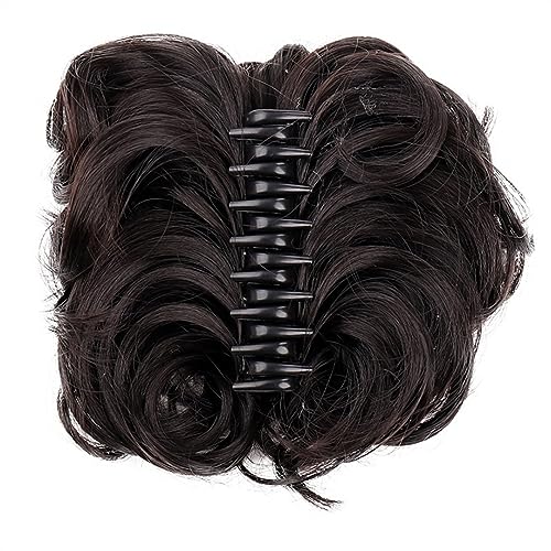 Haarknoten Synthetische Messy Brötchen Wellenförmige Lockige Brötchen Pferdeschwanz Haar Extensions Fancy Curly Brötchen Klaue Clip Brötchen Perücke für Frauen Haarknoten stück(1pcs-03) von VEXDOSLE
