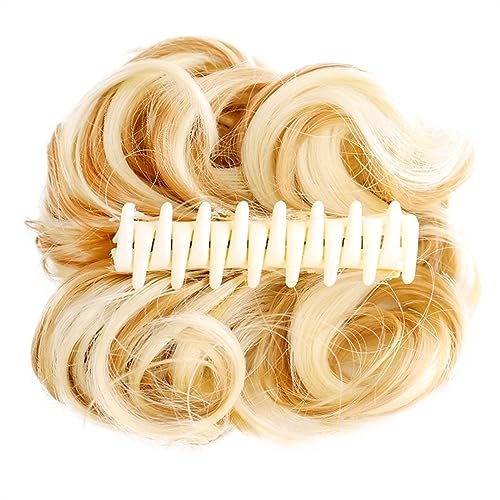 Haarknoten Synthetische Messy Brötchen Wellenförmige Lockige Brötchen Pferdeschwanz Haar Extensions Fancy Curly Brötchen Klaue Clip Brötchen Perücke für Frauen Haarknoten stück(1pcs-07) von VEXDOSLE