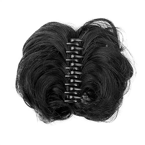 Haarknoten Synthetische Messy Brötchen Wellenförmige Lockige Brötchen Pferdeschwanz Haar Extensions Fancy Curly Brötchen Klaue Clip Brötchen Perücke für Frauen Haarknoten stück(1pcs-10) von VEXDOSLE