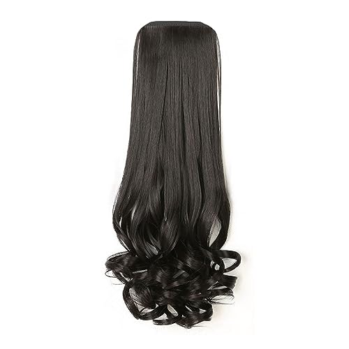 Haarknoten für Damen, Kunsthaar-Haarklammer, mittellang, Birnenblüte, gelockt, groß, gewellt, Pferdeschwanz, Haarverlängerung, Haarknotenstück (C) von VEXDOSLE