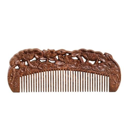 Kamm Massivholz Feine Zahn-Styling-Kamm Herren Bartpflege zum Entwirren und Stylen von nassem oder trockenem lockigem, dünnem, dickem, gewelltem oder glattem Haar Haarbürste von VEXDOSLE