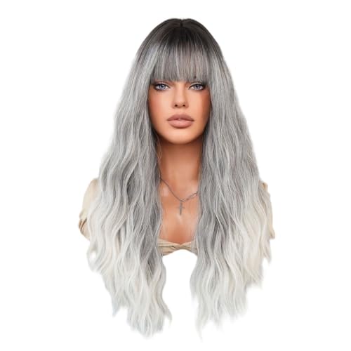 Lace Wig 26"/65cm Layered Ponys Straight Synthetic Shoulder Long Hair Daily use Wig Women von VEXDOSLE