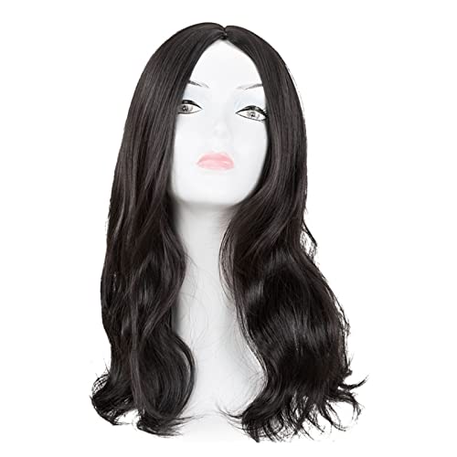 Perücke Perücke Hitzebeständige Medium Curly Mittellinie Frauen Haar Kostüm Halloween Karneval Haarteil Tägliche Perücken(B) von VEXDOSLE