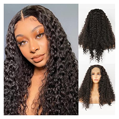 Perücke Perücken Glueless Water Wave Perücken Für Frauen Hitze Beständig Faser Perücke Mittelteil Tägliche Perücken(28inch) von VEXDOSLE