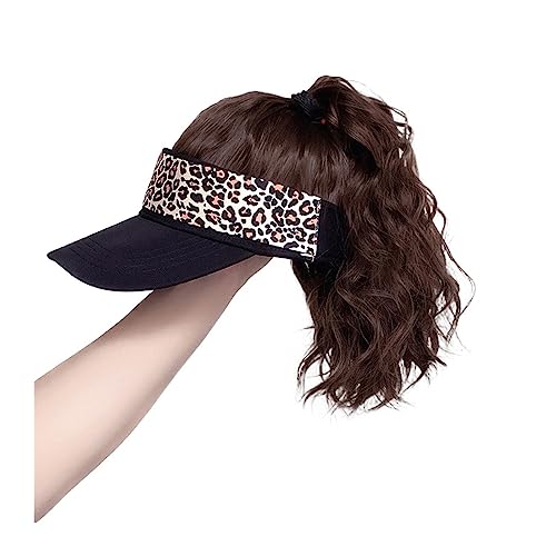 Perückenkappe, synthetische natürliche lockige Perücke mit Hut, Baseballkappe, leicht zu tragen, hitzebeständig, Kunsthaar, Perücke, Perücke für schwarze Frauen, Perückenhut (2) von VEXDOSLE