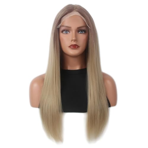 Spitze Perücke 26in Spitze Keil Gradient Keil Spitze Kopfbedeckung Langes Haar Stirn Spitze Hand Haken Perücke Perücken Frauen von VEXDOSLE
