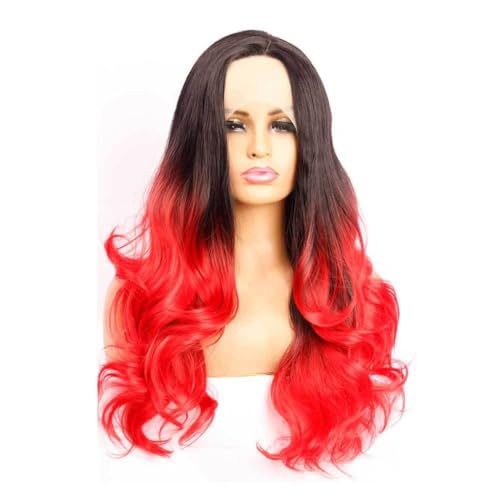 Spitze Perücke 66cm Spitze Vorne Lange Wellenförmige Haar Perücken Lockige Wellenförmige Synthetische Perücken für Tägliche Party Gebrauch Perücken Frauen von VEXDOSLE