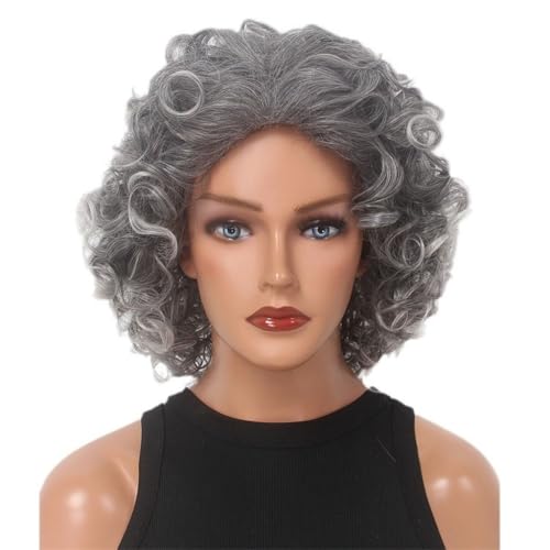 Spitze Perücke Europäischen stil simulation hochtemperatur seide perücke kurz lockiges haar voller kopf perücke perücken frauen von VEXDOSLE