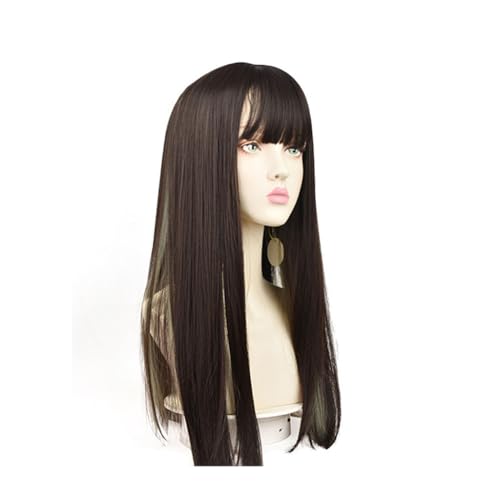Spitze Perücke Frau Hervorgehoben Langes Lockiges Haar Langes Haar Pony Hängende Ohrfarbe Volle Kopfbedeckung Stil Gradient Mitte Lange Frisur Perücken Frauen von VEXDOSLE