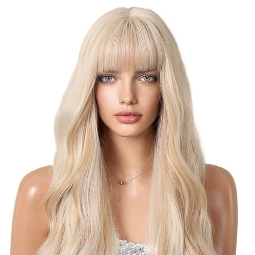 Spitze Perücke Kreative Pony Große Wellen Langes lockiges Haar Flauschige Gesichtsformende Perücke Volle Kopfperücke Geeignet für den täglichen Gebrauch Perücken Frauen von VEXDOSLE