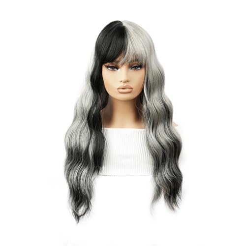 Spitze Perücke Kreative Pony Perücke Synthetische Perücke Volle Kopfbedeckung Rollenspiel perücke Täglich lang lockiges Haar Perücken Frauen von VEXDOSLE