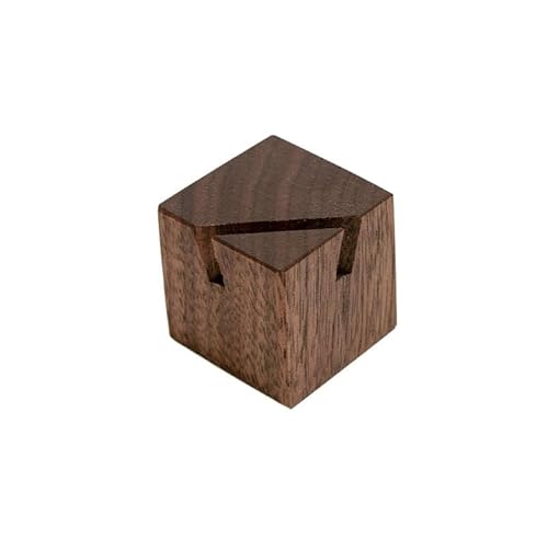 VEXDOSLE Visitenkartenhalter Einfache Retro Walnuss Postkarte Kartenbasis Büro Nachrichtenkartenhalter Ständer Vertikaler Visitenkartenhalter Visitenkartenregal, B, Einheitsgröße von VEXDOSLE