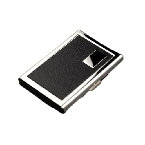 VEXDOSLE Visitenkartenhalter Kartenbox Metall Silber Kreditkarte Aufbewahrungsbox Tragbare Kartentasche Männer und Frauen Put Card Box Visitenkartenregal (B) von VEXDOSLE
