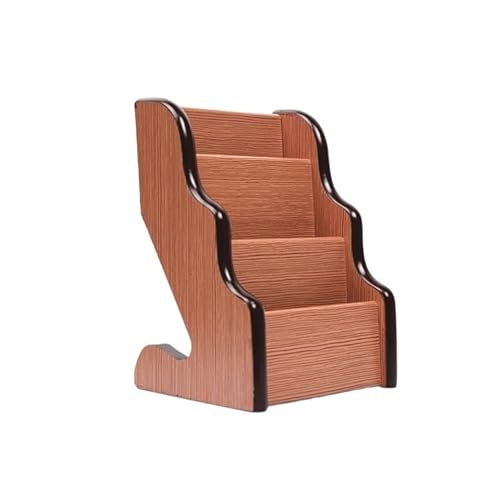 VEXDOSLE Visitenkartenhalter aus Holz Visitenkartenbox mehrschichtiger Visitenkartenhalter aus Holz Visitenkartenaufbewahrungsbox Desktop Visitenkartenständer Visitenkartenregal, B, Einheitsgröße von VEXDOSLE