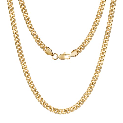 VEXXS 14K Real Gold Plated 4/5mm Cuban Link Chain02 VEXXS 14K Real Gold Plated 4/5mm Cuban Link Chain02 von VEXXS