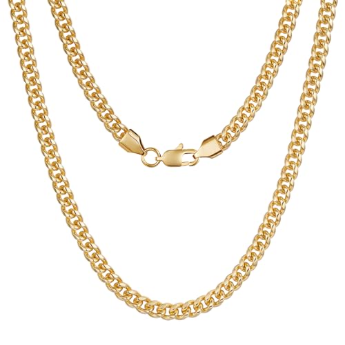 VEXXS 14K Real Gold Plated 4/5mm Cuban Link Chain12 VEXXS 14K Real Gold Plated 4/5mm Cuban Link Chain12 von VEXXS