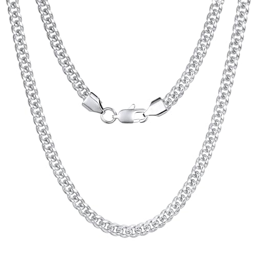 VEXXS 14K Real Gold Plated 4/5mm Cuban Link Chain20 von VEXXS