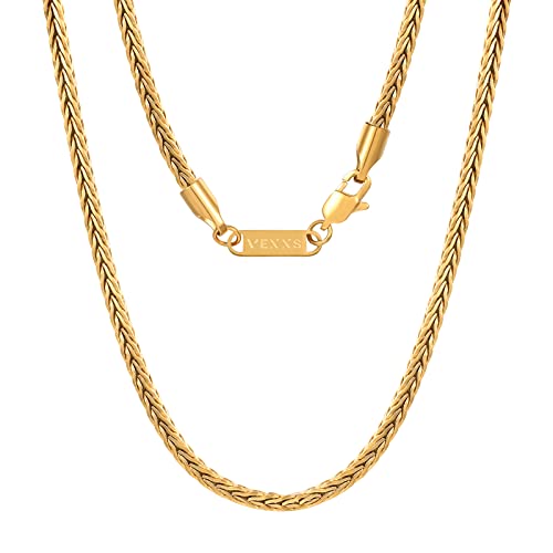 VEXXS Foxtail Kette 18K Vergoldet (Golden-3mm, 45.00) von VEXXS