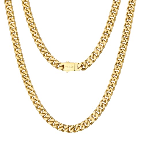 VEXXS Goldkette Herren 5/7mm,Kubanische Gliederkette Aus 18K Gold/Weißgold Vergoldet Edelstahl Panzerkette für Herren Männer,Herren Schmuck Geschenk,46-66cm VEXXS Goldkette Herren 5/7mm,Kubanische Gliederkette Aus 18K Gold/Weißgold Vergoldet Edelstahl Panzerkette für Herren Männer,Herren Schmuck Geschenk,46-66cm von VEXXS