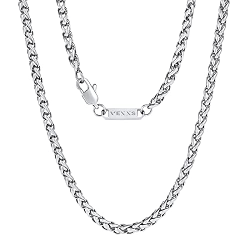 VEXXS Herren Halskette Panzerkette 18K Gold Vergoldet Cuban Link Chain Klassische Halskette, 3/4mm Miami Gliederkette Hip Hop Kubanische Kette für Männer von VEXXS